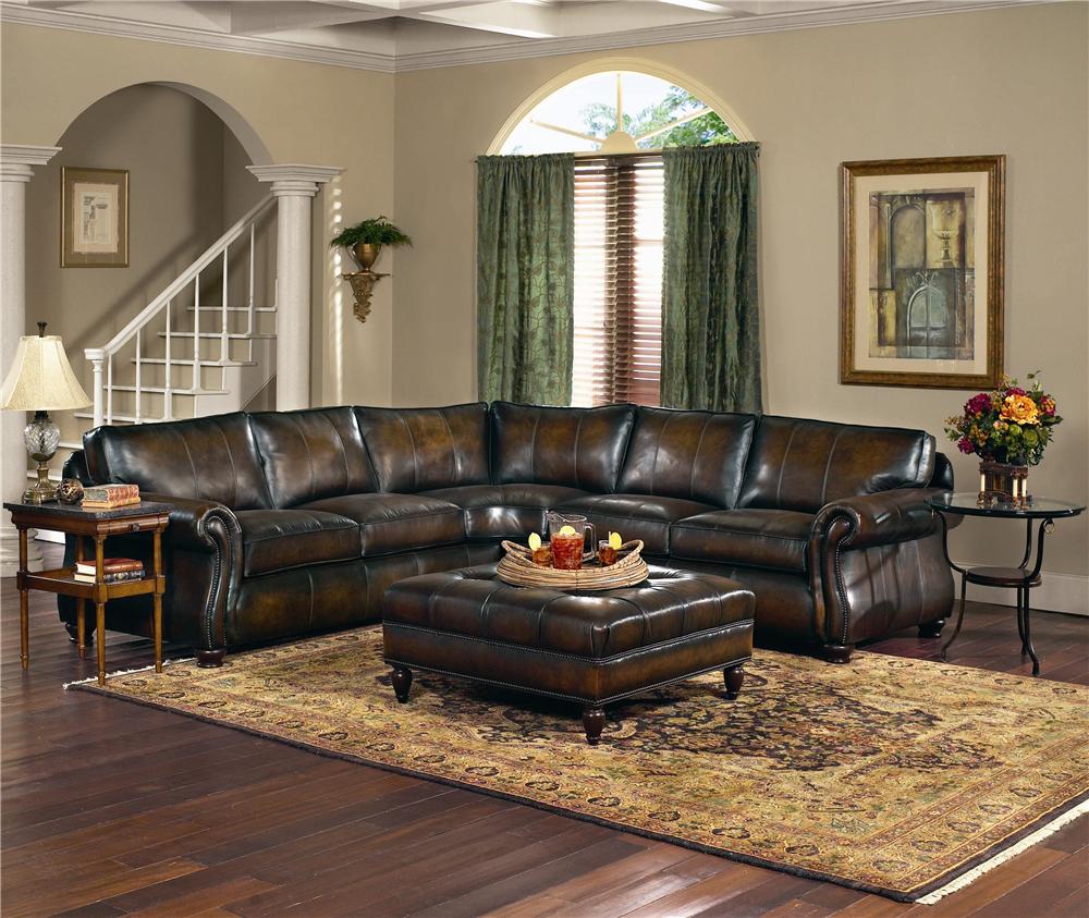 Bernhardt Van Gogh Leather Sectional Group Godby Home Furnishings